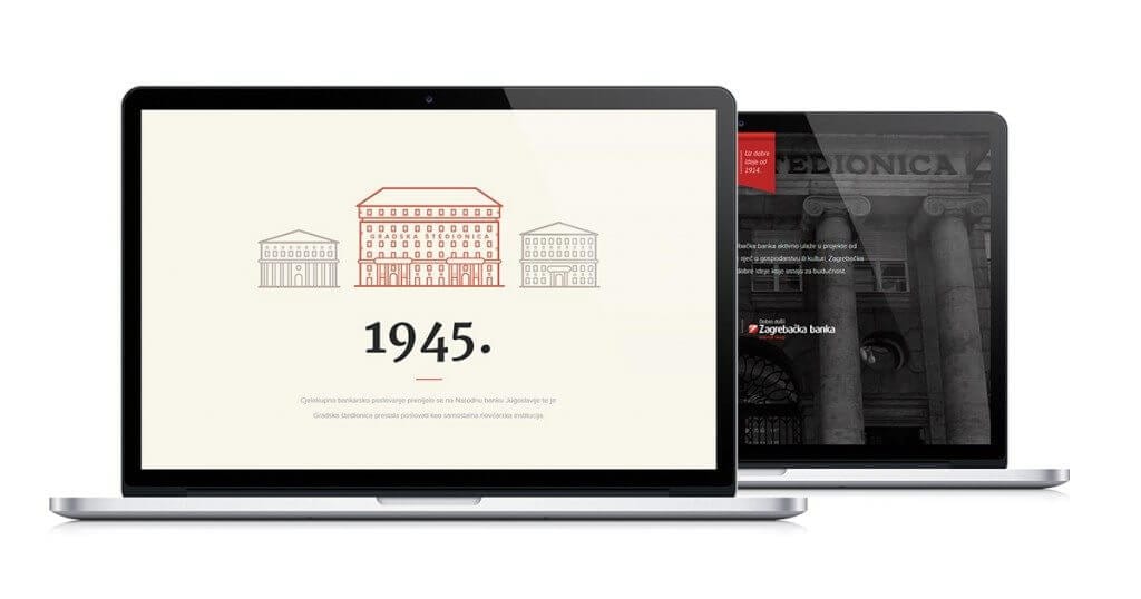 Website showing Zara's 100 year history