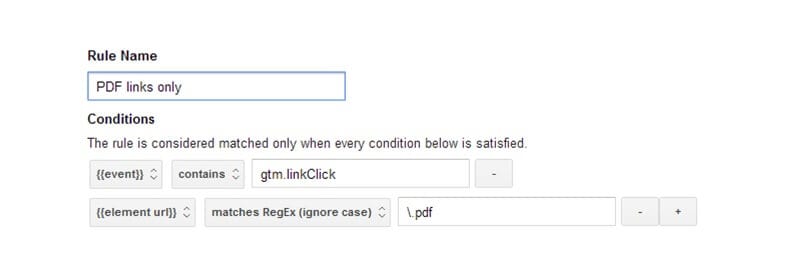 PDF links only rule