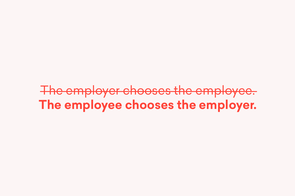 The employee chooses the employer 