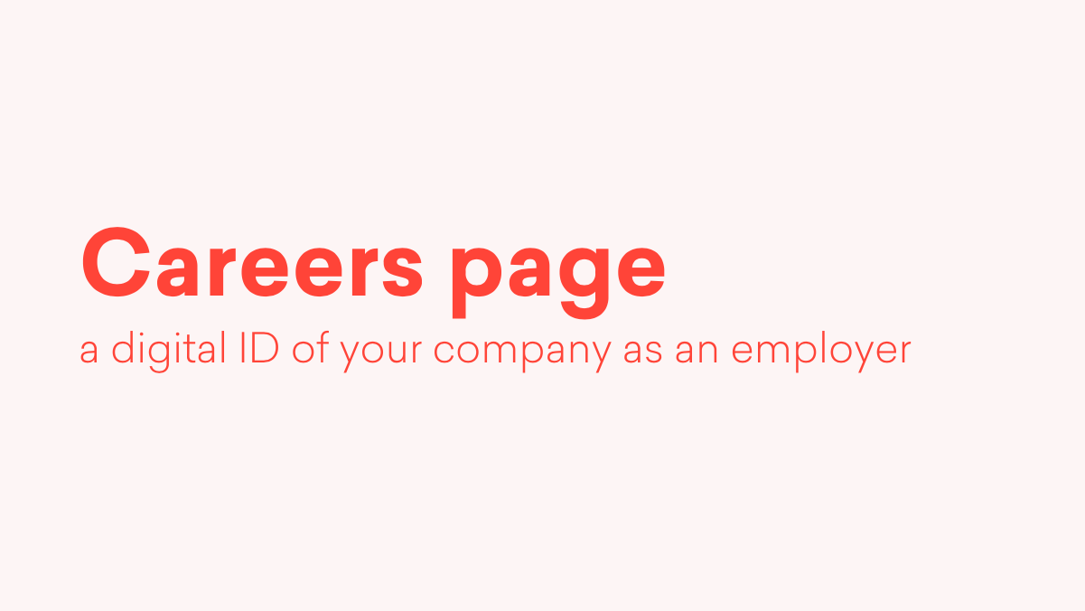 Graphic saying a careers page is a digital ID of your company as an employer