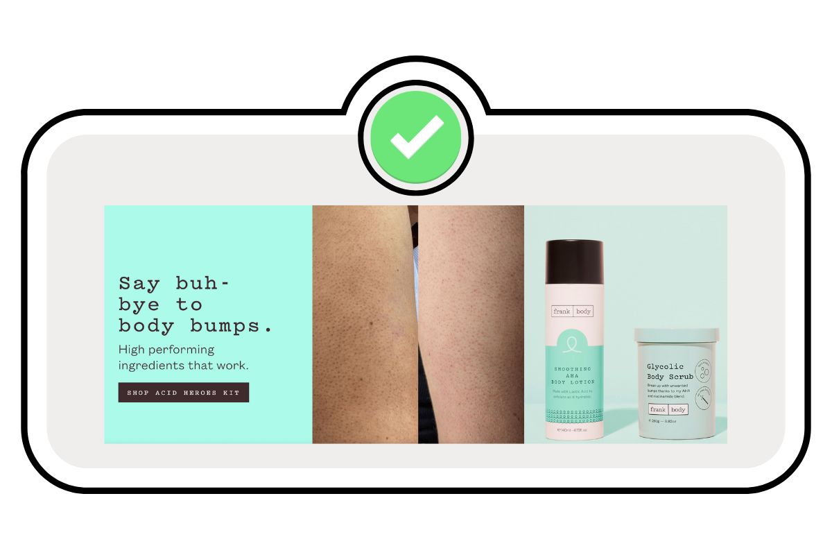 good example of ux writing of an australian bodycare brand